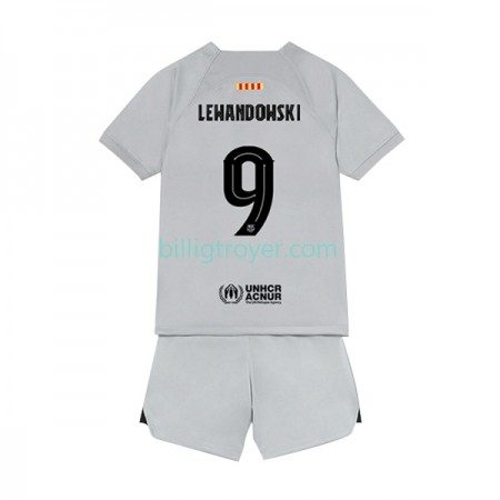 Billige Fotballdrakter FC Barcelona Lewandowski 9 Barn Tredjedraktsett 2022/23 Kortermet